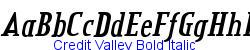 Credit Valley Bold Italic - Bold weight   94K (2004-12-18)