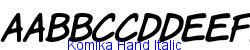 Komika Hand Italic  421K (2003-01-22)