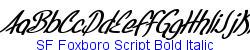 SF Foxboro Script Bold Italic - Bold weight  198K (2005-04-04)